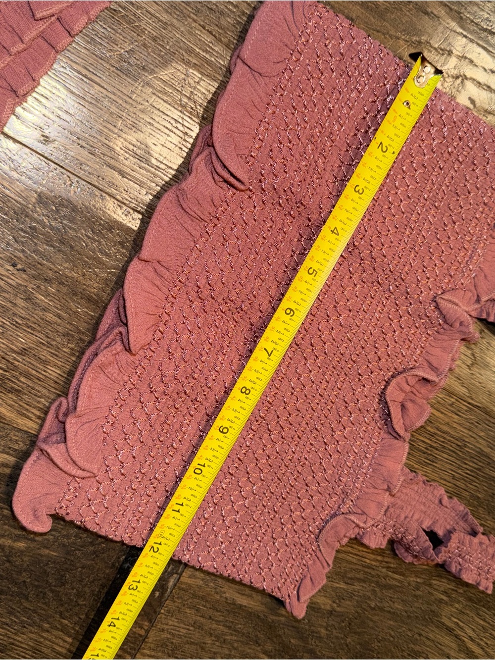 Free People Smocked Crop Top & Skirt Set - Mauve Pink NWOT - Picture 4 of 12